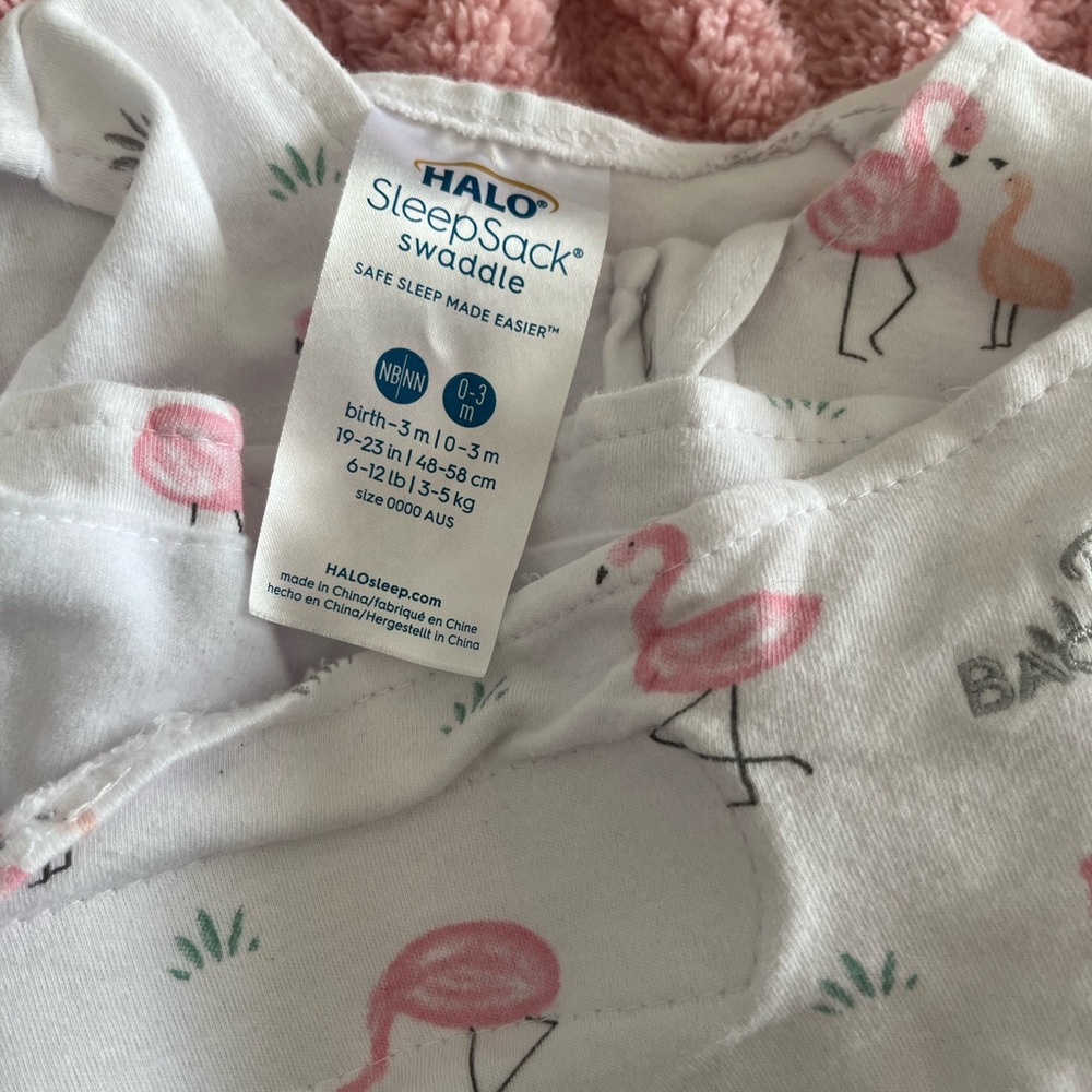 Halo SleepSack Swaddle with Pink Flamingos
